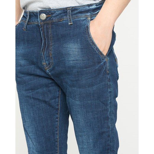 Granatowe jeansy męskie z prostymi nogawkami - Odzież Royalfashion.pl M - 38 royalfashion.pl