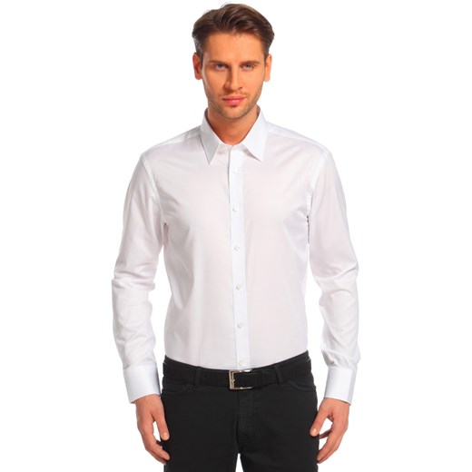 Biała koszula męska Lambert wolczanka bezowy koszule