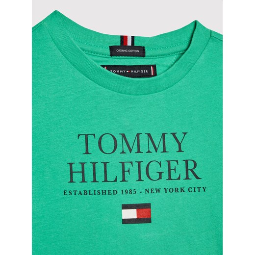 Tommy Hilfiger T-Shirt Logo KB0KB07012 D Zielony Regular Fit Tommy Hilfiger 16Y okazja MODIVO