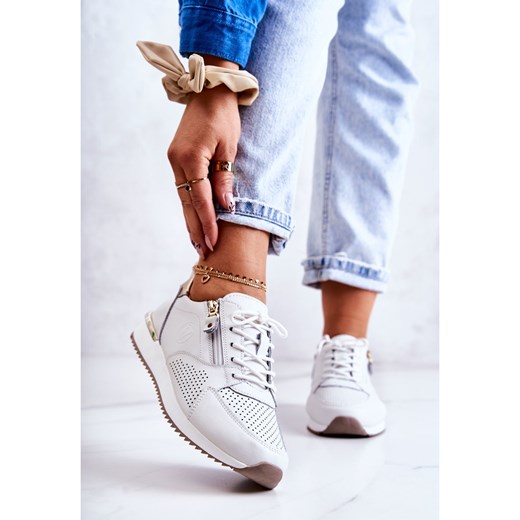 Vinceza Damskie Skórzane Sportowe Buty Sneakersy Białe Horessa Vinceza 37 ButyModne.pl okazja