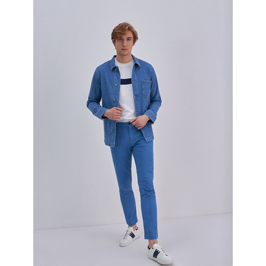 Spodnie chinosy męskie niebieskie Tomy 406 ze sklepu Big Star w kategorii Spodnie męskie - zdjęcie 138125878