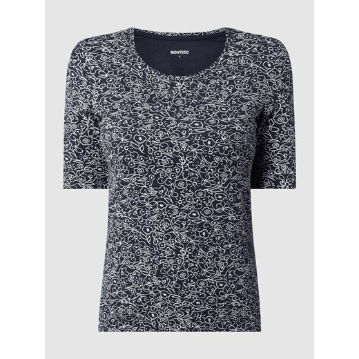 T-shirt z kwiatowym wzorem Montego XS okazyjna cena Peek&Cloppenburg 