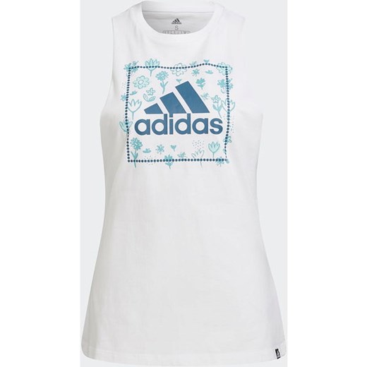 Bezrękawnik, Tank Top damski Soft Floral Box Graphic Adidas S okazja SPORT-SHOP.pl