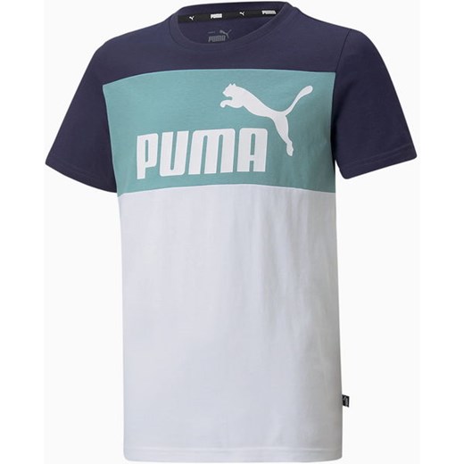Koszulka juniorska ESS+ Colorblock Tee B Puma Puma 164cm SPORT-SHOP.pl promocja