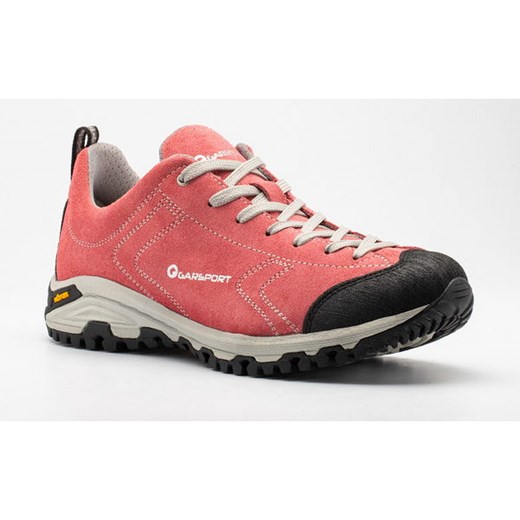 Buty trekkingowe damskie Garsport płaskie czerwone sportowe na jesień wiązane 