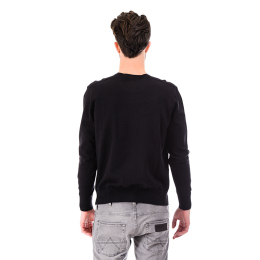 Sweter Wrangler Fine V Knit "Black" be-jeans czarny kolekcja