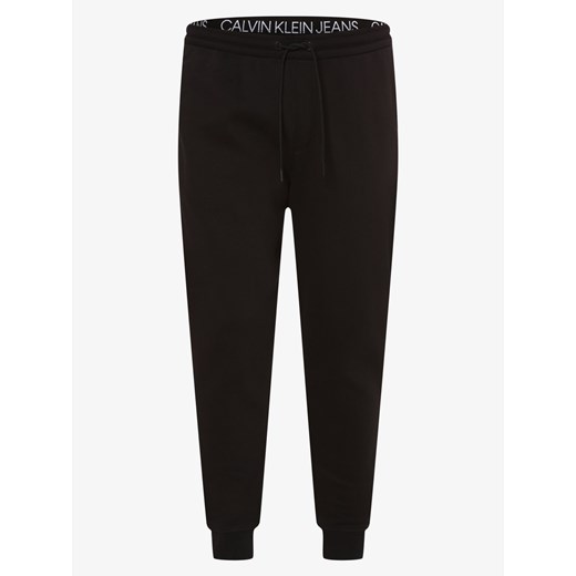 Calvin Klein Jeans - Spodnie dresowe męskie – duże rozmiary, czarny 5XL vangraaf okazja