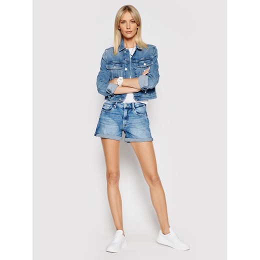 Calvin Klein Jeans Szorty jeansowe J20J215904 Niebieski Regular Fit 31 promocja MODIVO