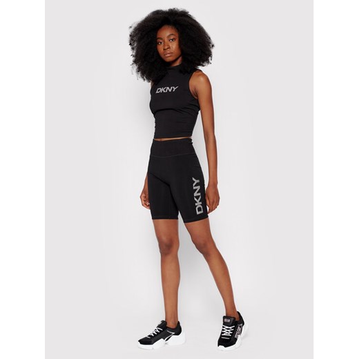 DKNY Sport Szorty rowerowe DP1S4865 Czarny Skinny Fit L wyprzedaż MODIVO