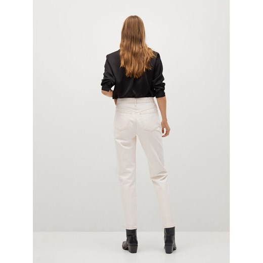 Mango Jeansy Mom80 87020570 Biały Mom Fit Mango 42 promocja MODIVO