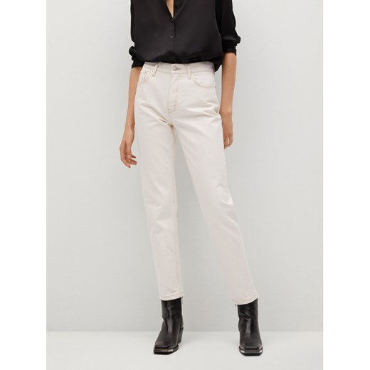 Mango Jeansy Mom80 87020570 Biały Mom Fit Mango 42 okazyjna cena MODIVO