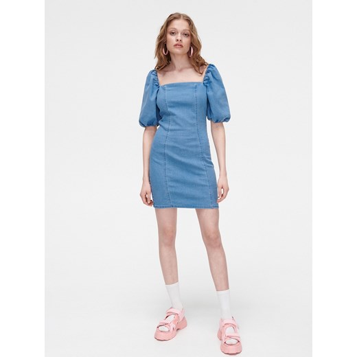 Cropp - Jeansowa sukienka mini - Niebieski Cropp M Cropp