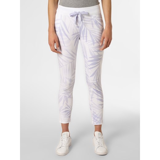 Juvia Damskie spodnie dresowe Kobiety Bawełna biały wzorzysty ze sklepu vangraaf w kategorii Spodnie damskie - zdjęcie 138334477