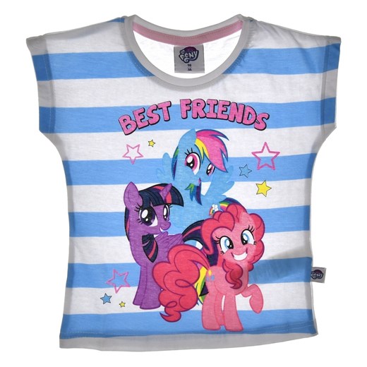 T-shirt dziecięcy My Little Pony niebieski w paski Licencja 98 okazyjna cena Sklep Dorotka