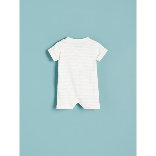 Reserved - Bawełniany rampers w paski - Kremowy Reserved 80 Reserved