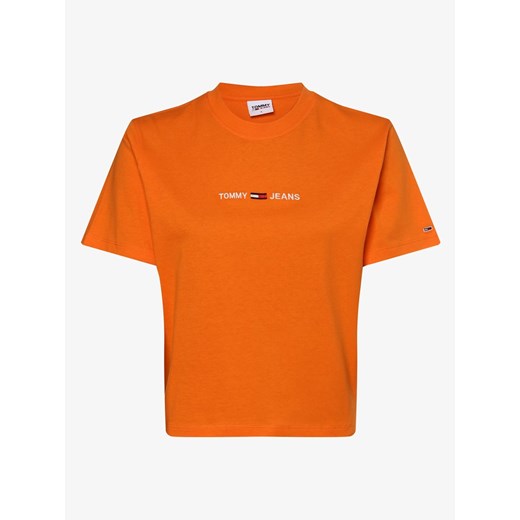 Tommy Jeans - T-shirt damski, pomarańczowy Tommy Jeans L vangraaf wyprzedaż