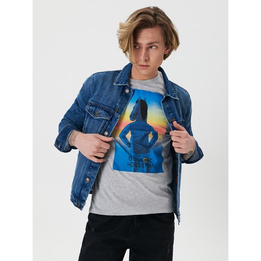 Sinsay - Koszulka BoJack Horseman - Jasny szary Sinsay L Sinsay