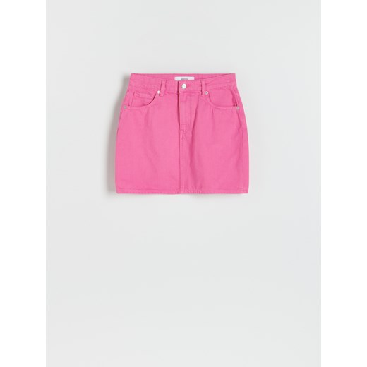 Reserved - Denimowa spódnica mini - Różowy Reserved 40 Reserved