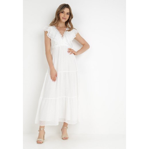 Biała Sukienka Diomena ze sklepu Born2be Odzież w kategorii Sukienki - zdjęcie 138441847
