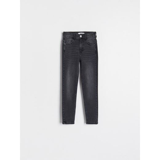 Reserved - Elastyczne jeansy slim - Czarny Reserved 164 Reserved