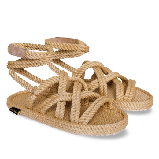 Bohonamd Sandały Damskie Roma Rope - Beige Colmar US 9 / EU 40 / 26 CM runcolors