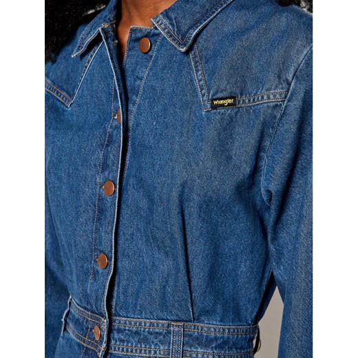 Wrangler Sukienka jeansowa Western W9P4LLX8E Niebieski Regular Fit Wrangler L MODIVO okazja