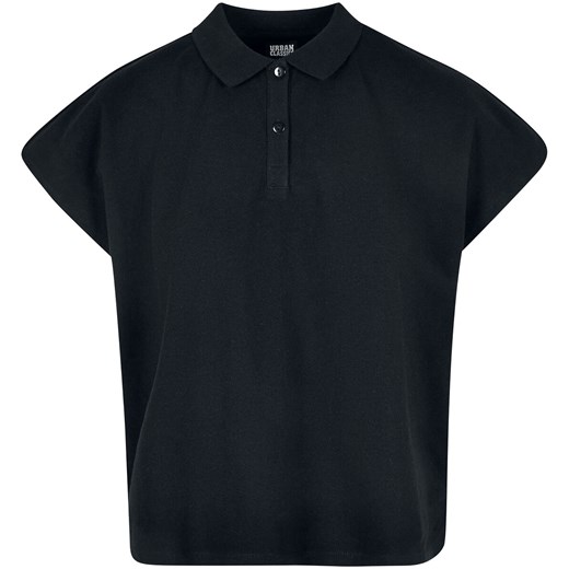 Urban Classics - Ladies Oversized Extended Shoulder Polo Tee - T-Shirt - czarny XS EMP