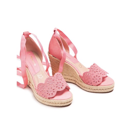 Tamaris Espadryle 1-28393-26 Różowy Tamaris 41 promocyjna cena MODIVO
