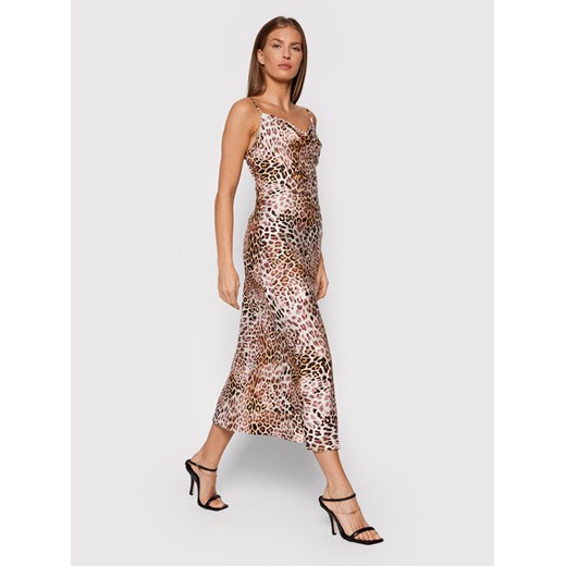Guess Sukienka koktajlowa New Akilina W1YK1C WD8G2 Brązowy Slim Fit Guess S okazja MODIVO