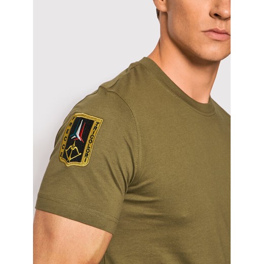 Aeronautica Militare T-Shirt 212TS1902J511 Zielony Regular Fit Aeronautica Militare S wyprzedaż MODIVO