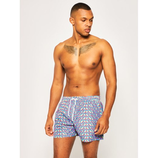 Guess Szorty kąpielowe F02T02 TEL60 Kolorowy Regular Fit Guess M MODIVO promocyjna cena