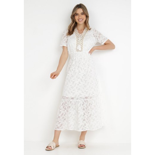 Biała Sukienka Sophiche ze sklepu Born2be Odzież w kategorii Sukienki - zdjęcie 138540709