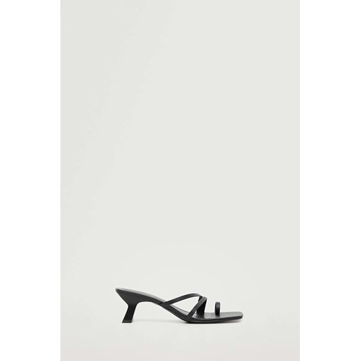 Mango klapki skórzane Two damskie kolor czarny na słupku Mango 38 ANSWEAR.com