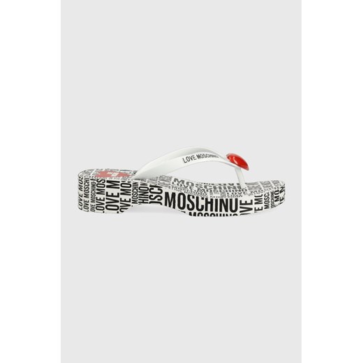 Love Moschino japonki damskie kolor biały na platformie Love Moschino 36 ANSWEAR.com