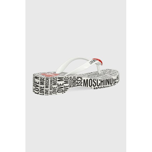 Love Moschino japonki damskie kolor biały na platformie Love Moschino 39 ANSWEAR.com