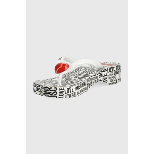 Love Moschino japonki damskie kolor biały na platformie Love Moschino 37 ANSWEAR.com