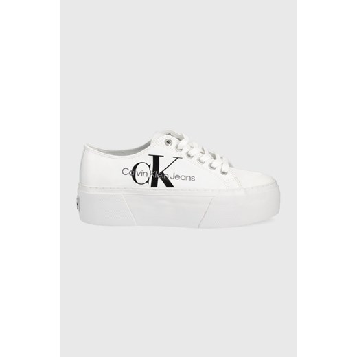 Calvin Klein Jeans tenisówki damskie kolor biały 40 ANSWEAR.com