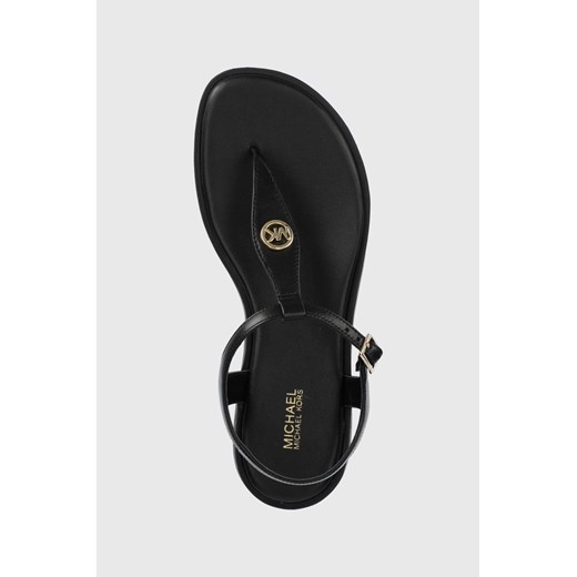 MICHAEL Michael Kors sandały skórzane MALLORY THONG damskie kolor czarny Michael Michael Kors 38 ANSWEAR.com
