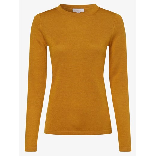 brookshire - Damski sweter z wełny merino, żółty L okazyjna cena vangraaf