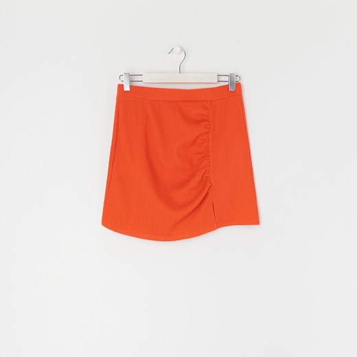 Sinsay - Spódnica mini z marszczeniami - Pomarańczowy Sinsay XS Sinsay