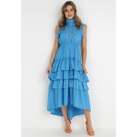 Niebieska Sukienka Tryphiopis M Born2be Odzież