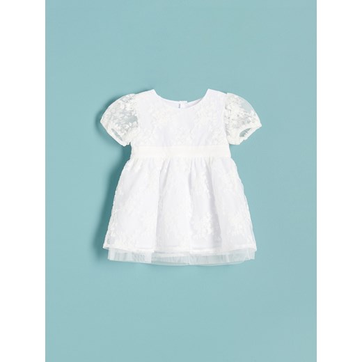 Reserved - Tiulowa sukienka mini - Biały Reserved 68 Reserved