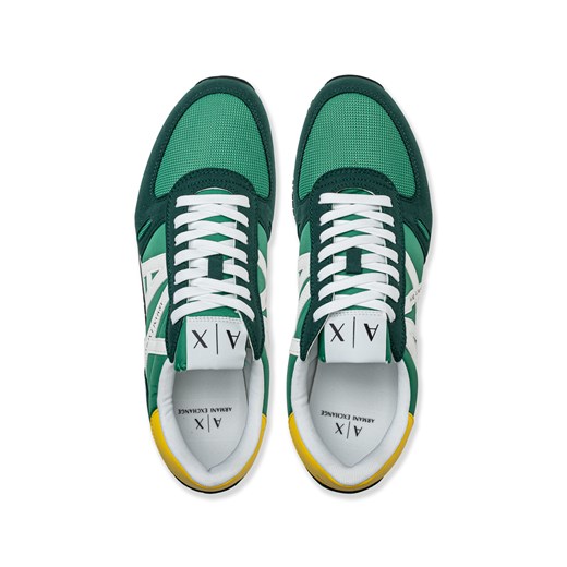 Sneakersy męskie zielone Armani Exchange XUX017 XCC68 K725 Armani Exchange 43 Sneaker Peeker