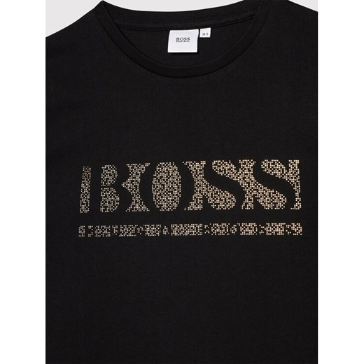 Boss T-Shirt J25L60 D Czarny Regular Fit 16Y wyprzedaż MODIVO