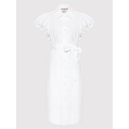 TWINSET Sukienka koszulowa 221TT2130 Biały Straight Fit Twinset 44 MODIVO