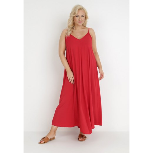 Czerwona Sukienka z Wiskozy Galope ze sklepu Born2be Odzież w kategorii Sukienki - zdjęcie 138752389