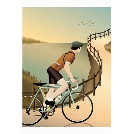 Vissevasse plakat Cycling The Hulls 50x70 cm ze sklepu ANSWEAR.com w kategorii Plakaty - zdjęcie 138752515