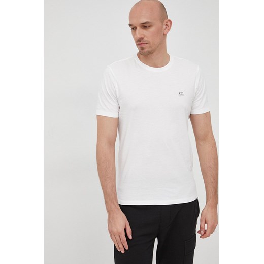C.P. Company t-shirt bawełniany kolor biały z nadrukiem XXL ANSWEAR.com
