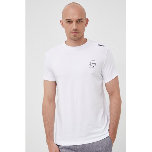 Karl Lagerfeld t-shirt męski kolor biały z nadrukiem Karl Lagerfeld XL ANSWEAR.com