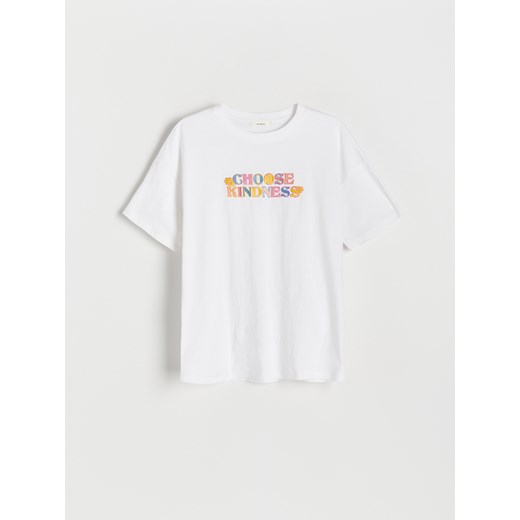 Reserved - T-shirt regular tie dye - Biały Reserved L Reserved